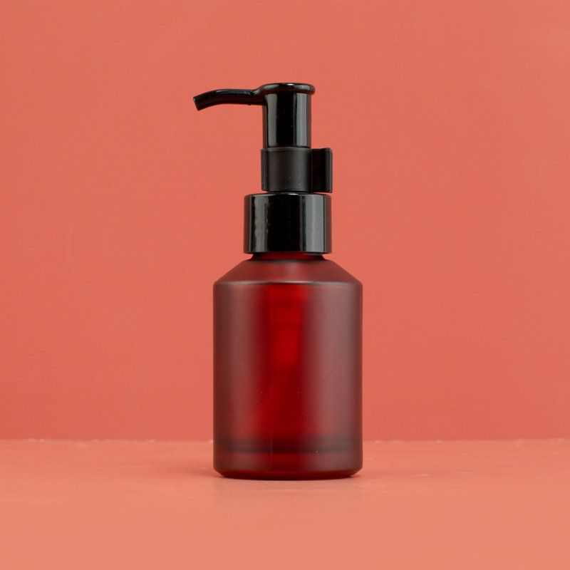 

Press Cleansing Oil Empty Bottle Essence Glass Cleansing Water Long Mouth Lotion Sub-Bottle Light-Proof Body Lotion Essential Oil Oil Pump Bottle 60ml