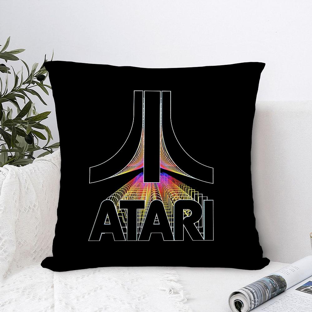 A-AtariS Game Logo Pillow Case Sofa Decorative Home Double-sided Print Plush Square Throw Pillow Covers Cushion Decor Cover