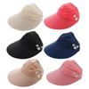 Fashion Womens Ladies Summer Vacation Wide Brim Foldable Sun Hat Anti-UV Beach Visor Caps Casual Hats