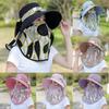 Sun Hat For Women Large Brim With Neck Cover Breathable Summer Sun Protection