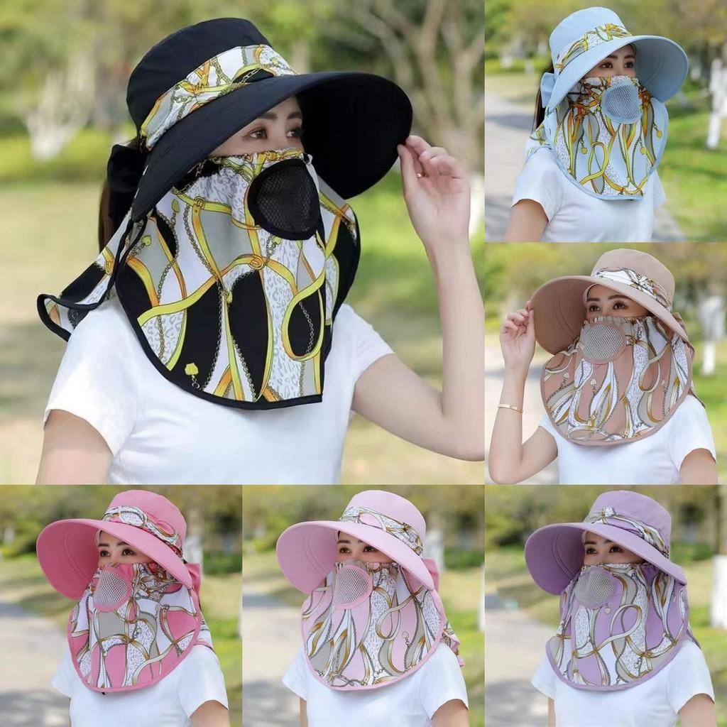 Sun Hat For Women Large Brim With Neck Cover Breathable Summer Sun Protection