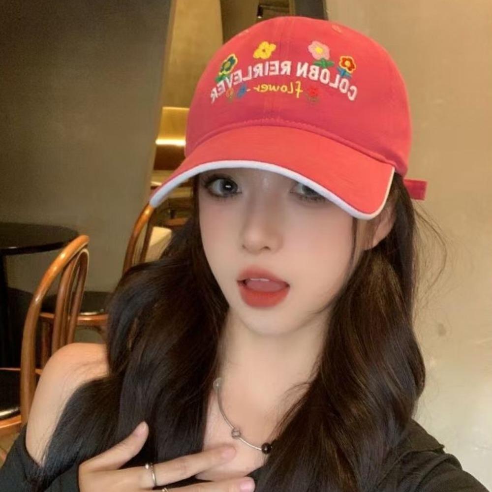 Little Flower Sun Hat Korean-Style Peaked Cap Leisure Baseball Cap for Women  Summer