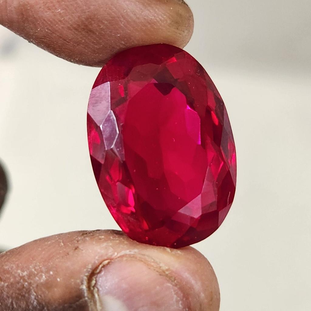 37.25  Ct Heated CERTIFIED Red Ruby Stunning  Shape Oval  Loose Gemstone