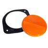 2X Amber Reflex Reflector for Tractor, Truck, Trailer, Car & Bus — With Metal Base