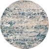 Blue Round Area Rug - Modern Tonal Shift Design, Non-Slip Soft Carpet for Living Room Bedroom Decor