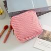 Essential Holder Seersucker Sanitary Napkin Pouch Striped Pattern Multi-functional Mini Makeup Bag Coin Purse Travel