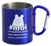 Ceramic Ai Moi Stainless Steel Carabiner Mug Blue H9 98181 Size Approx. 7.5