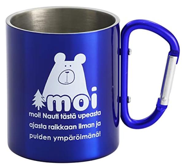 

Ceramic Ai moi Stainless Steel Carabiner Mug Blue H9 98181 Size Approx. 7.5 синий