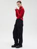 Kelidu Soft Velour Utility Pants_Black