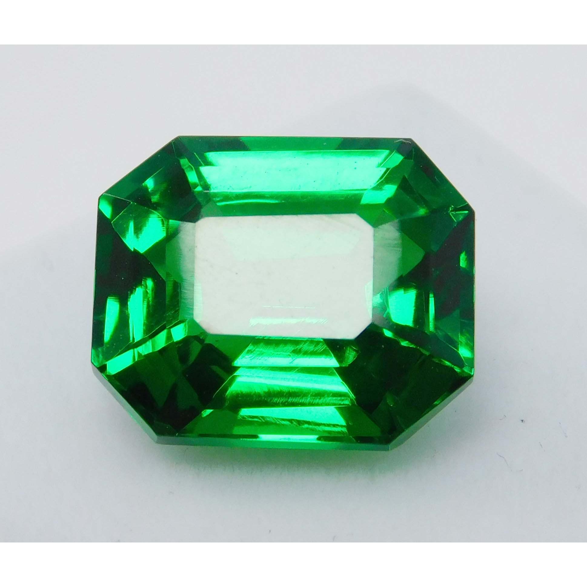 

Natural Genuine Tourmaline Green Emerald Cut 10.75 Ct CERTIFIED Loose Gemstone A-2136 12.4 mm approx зелений