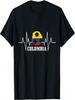 Colombia Heartbeat Colombian Flag Fan Pride Football T-Shirt