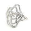 Silver Ring 'Rosa Romantica' White