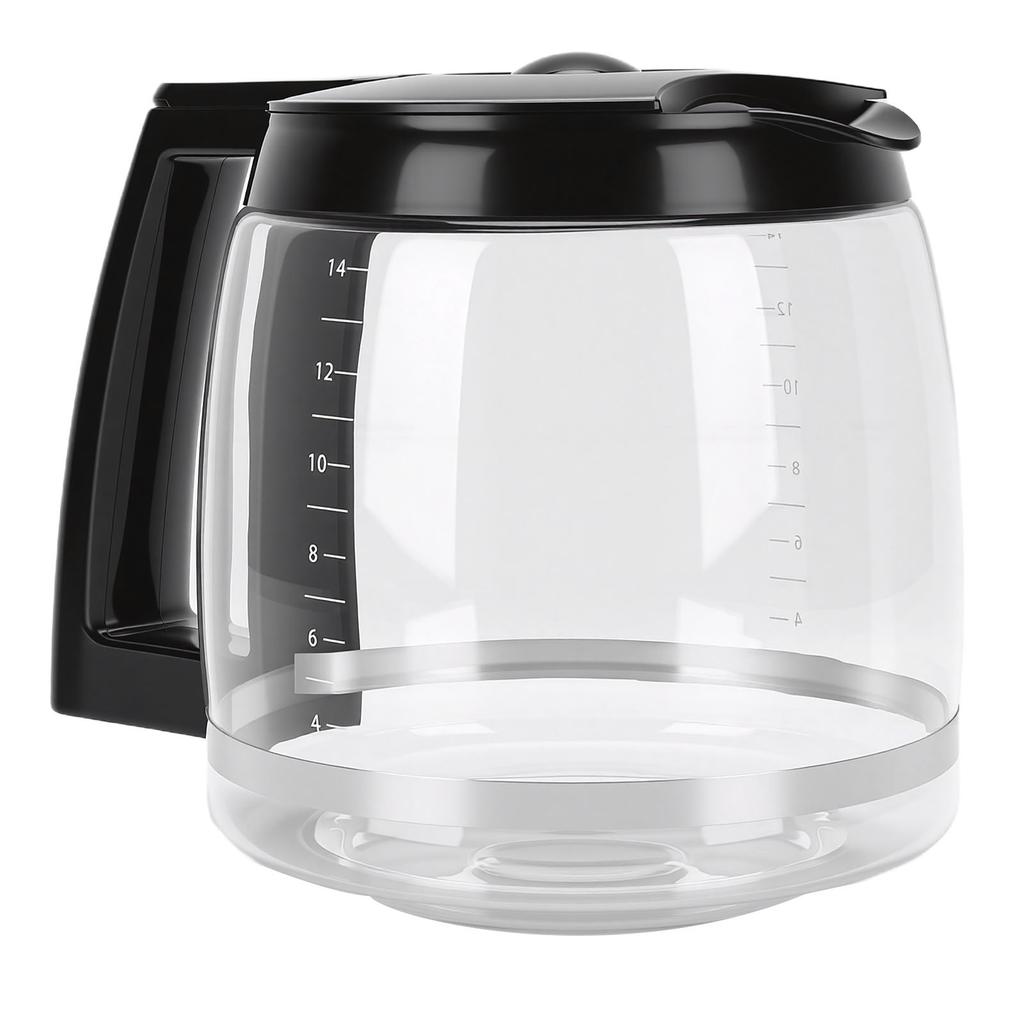Glass Coffee Pot Easy to Clean Heat Cold Proof Coffee Maker Replacement   with Handle