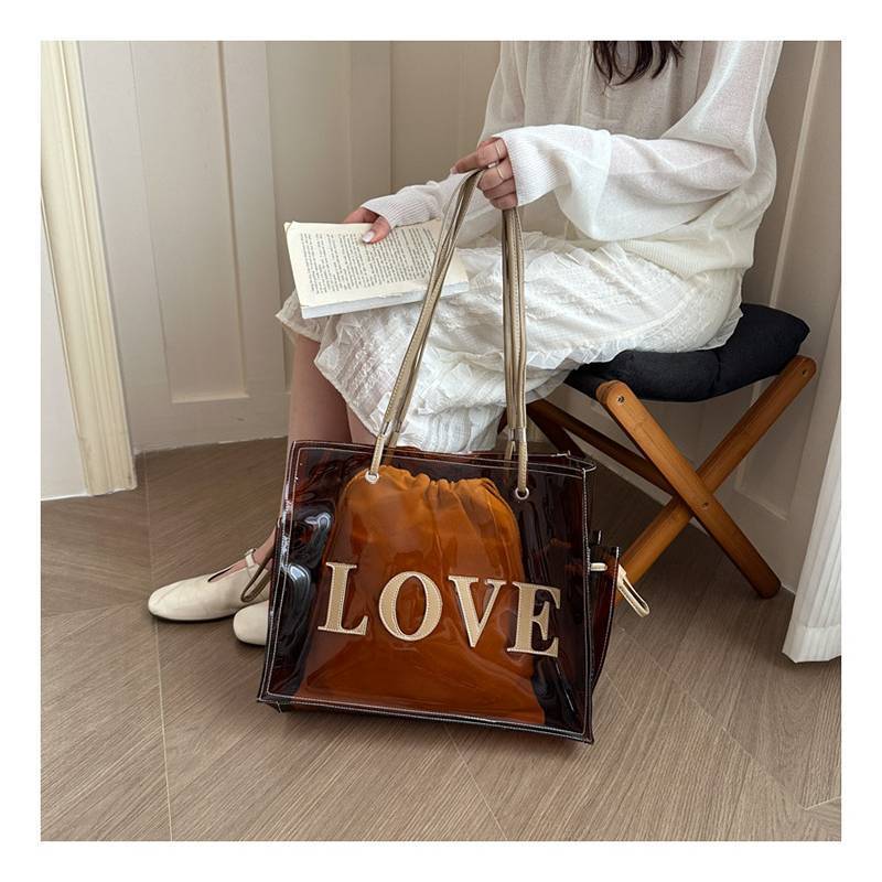 Summer Trendy Jelly Purse With Drawstring Closure For Streetwear Style