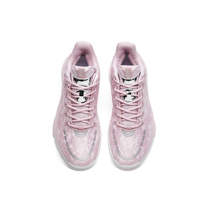 Anta Anti-Slip Wear-Resistant Mid-Top Performance Basketball Shoes Men's Metal Pink Sneakers 112211605-6