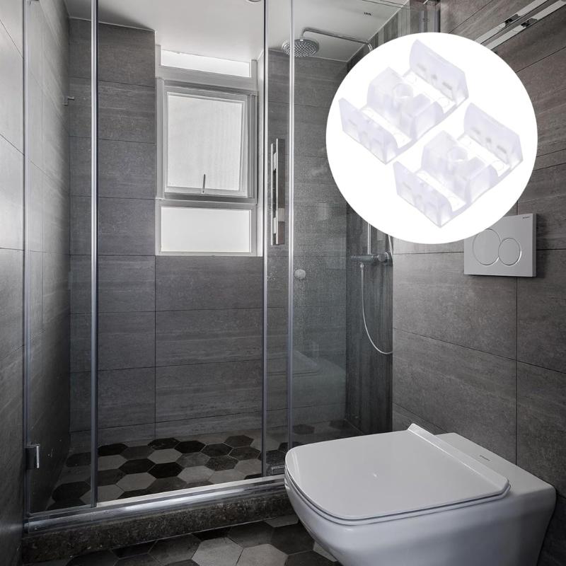 Packung mit 8 robusten ABS-Duschtürpuffern, Antikollisionsstoppern, praktisch für Schiebetüren mit Rahmen aus Glas für den täglichen Gebrauch