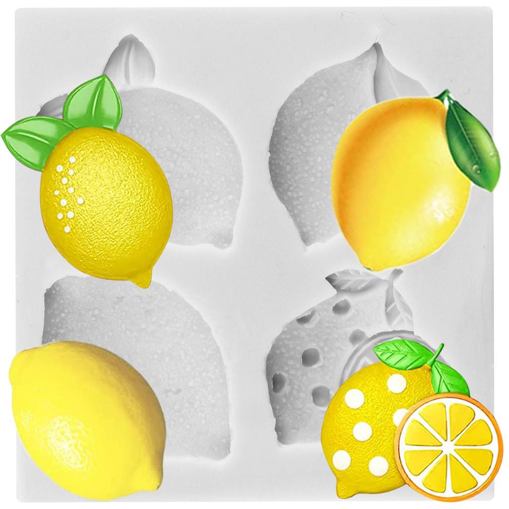 Lemon Silicone Mold Fruit Flower Lemon Slices Orange Fondant Molds Cake Decorating Tools Cupcake Topper Candy Resin Clay Chocolate Gumpaste Mold