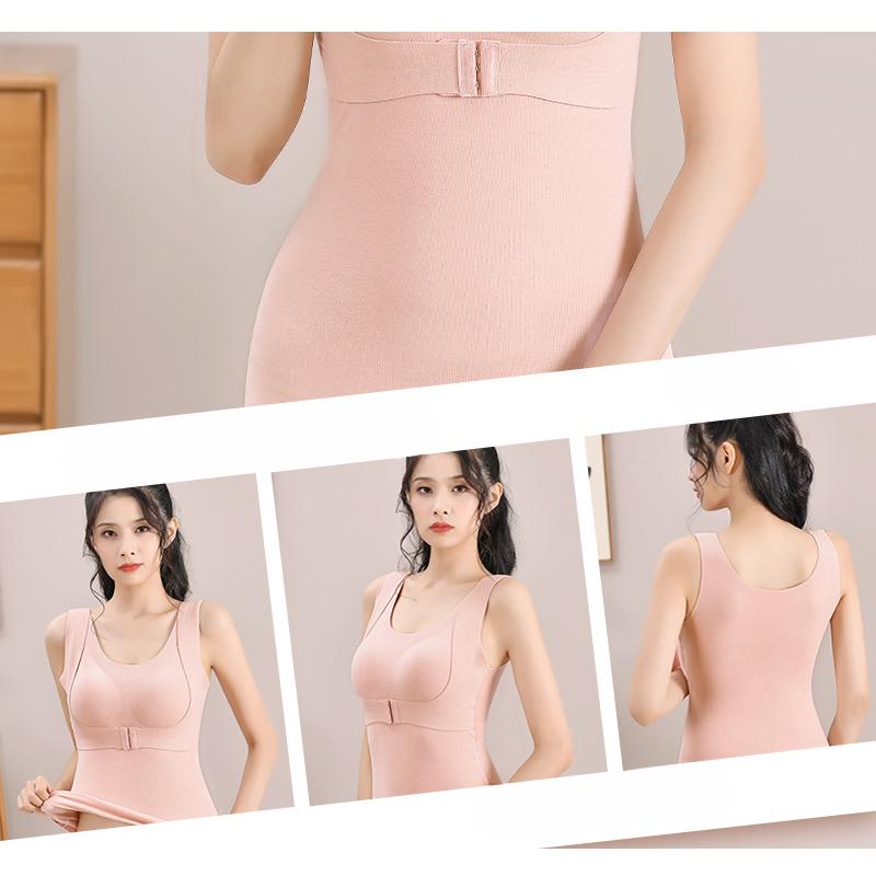 Women Thermal Vest Winter Body Shaping Cold Proof Cotton Underwear Warm Clothes Sexy Bra Padded Tops