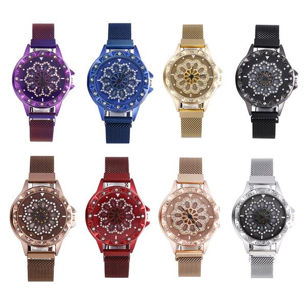 360 Degree Rotation Watches For Women Starry Sky Fashion Luxury Female Wrist Watch Women Jewelry