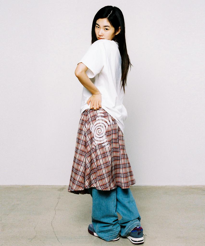 Web House Check Twister Star Skirt - Pink