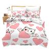 Kawaii Cat Duvet Cover Set for GirlsCute Cartoon Animal Kitten Bedding Set Lovely Romantic Theme Soft Comforter Cover Full Size