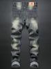 Men's European Slim Straight Jeans - New Stylish Anti-Static Trousers for Autumn and Winter