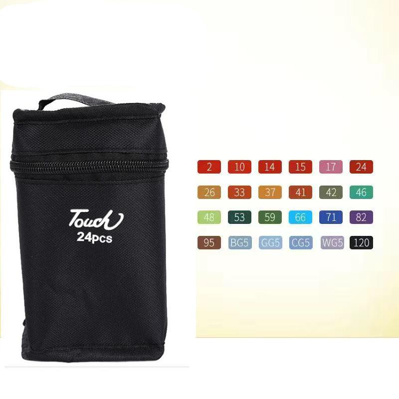12/18/24/30/36/48/60/80 Colors Double Headed Oily Marker Set Alcohol Based Sketch Drawing Graffiti Art Marker For Manga School Art Supplies