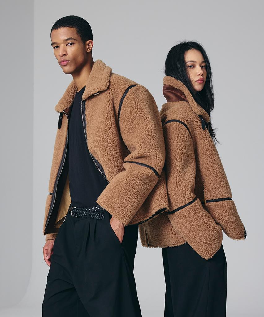Maison Master Unisex Shearling Couple Shearling Jacket