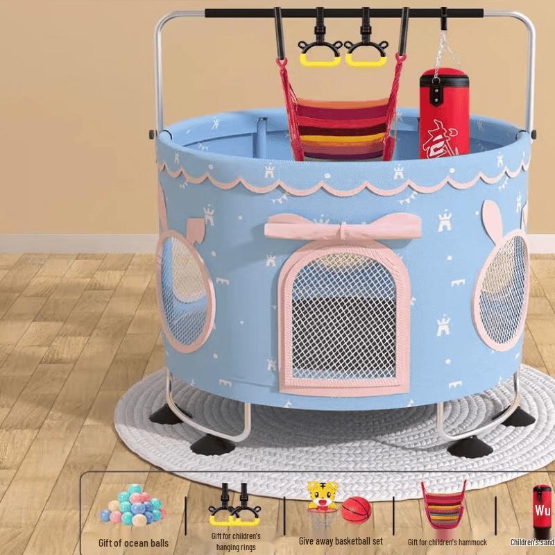TLXT Children s Castle Trampoline with Safety Net