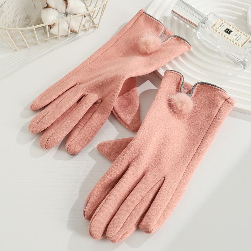 Women's Velvet Touchscreen Winter Gloves - Versatile, Warm, & Ideal for Outdoor Cycling
