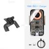 For Volvo XC90 2015 2016 2017-2024 Car Phone Holder Wireless Charger Holder Phone Auto-Clamping Strong Magnetic Holder Base