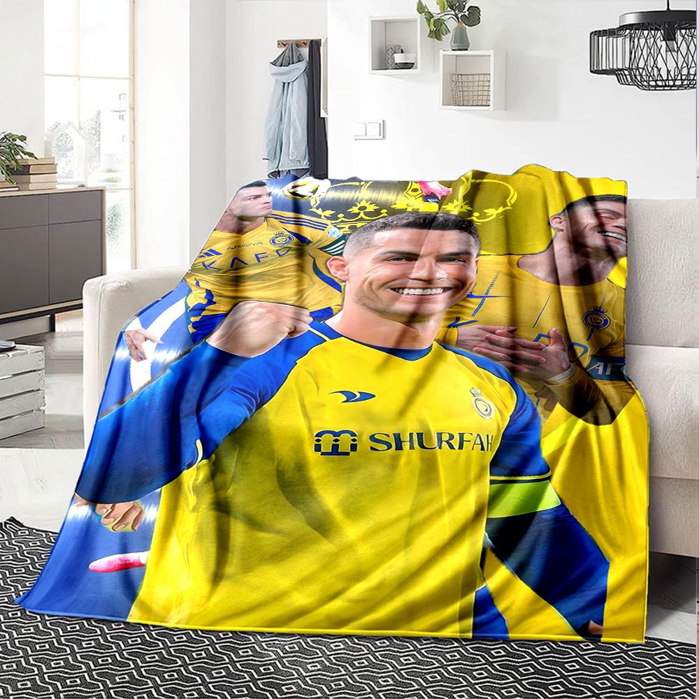 1pc Number 7 Soccer Blanket, Gift, for Men and Women, Soft Blanket, Good for Sofa Bed Couch Travel, Lightweight Flannel Blanket