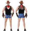 Halloween Men's Nightclub Bar Sexy Uniform Western Cowboy Sex Suit Cosplay Suit