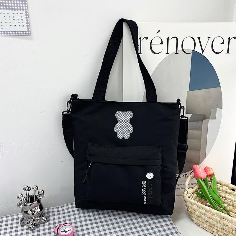 

Large capacity shoulder bag, new women s bag, fashionable and simple messenger bag, tutoring bag. чёрный