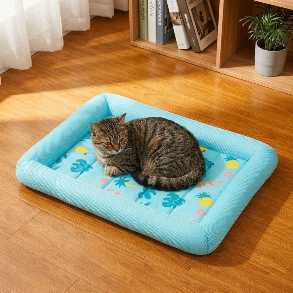 Non-Slip Pet Cooling Mat Square Dog Sleeping Pad Cat Sleeping Mat Cooling Puppy Bed Kennel