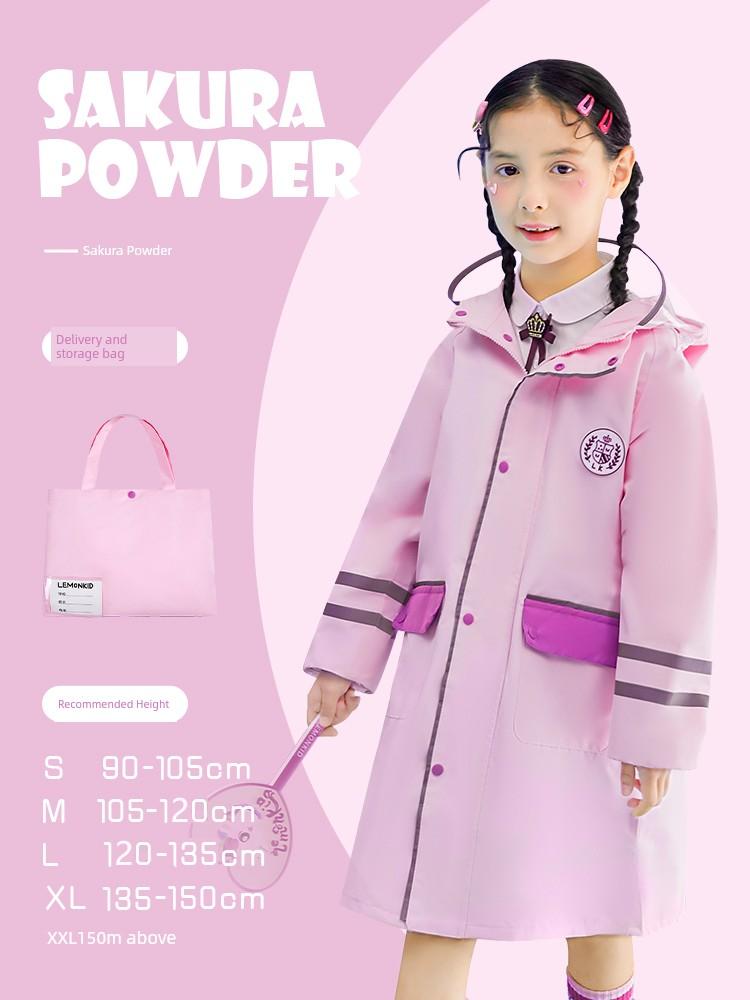 Kids Raincoat Boys and Girls 10-Year-Old Primary and Secondary School Students Special School Bag Seat Poncho Baby First Grade Male