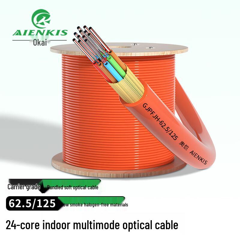 

AIENKIS GJPFJH Indoor Multimode Fiber Optic Cable 24-core 1m