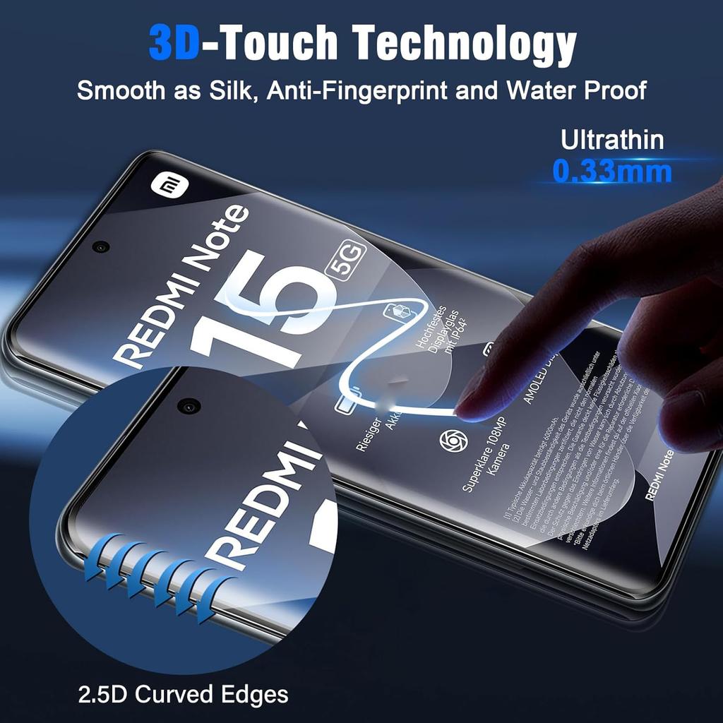 4I1 (2+2) HD Klar Härdat Glas Skärmskydd för Xiaomi Redmi Note 15 Pro 4G/5G Glaslins Kamera Skydd Redmi Note 15Pro+ 5G Note 15