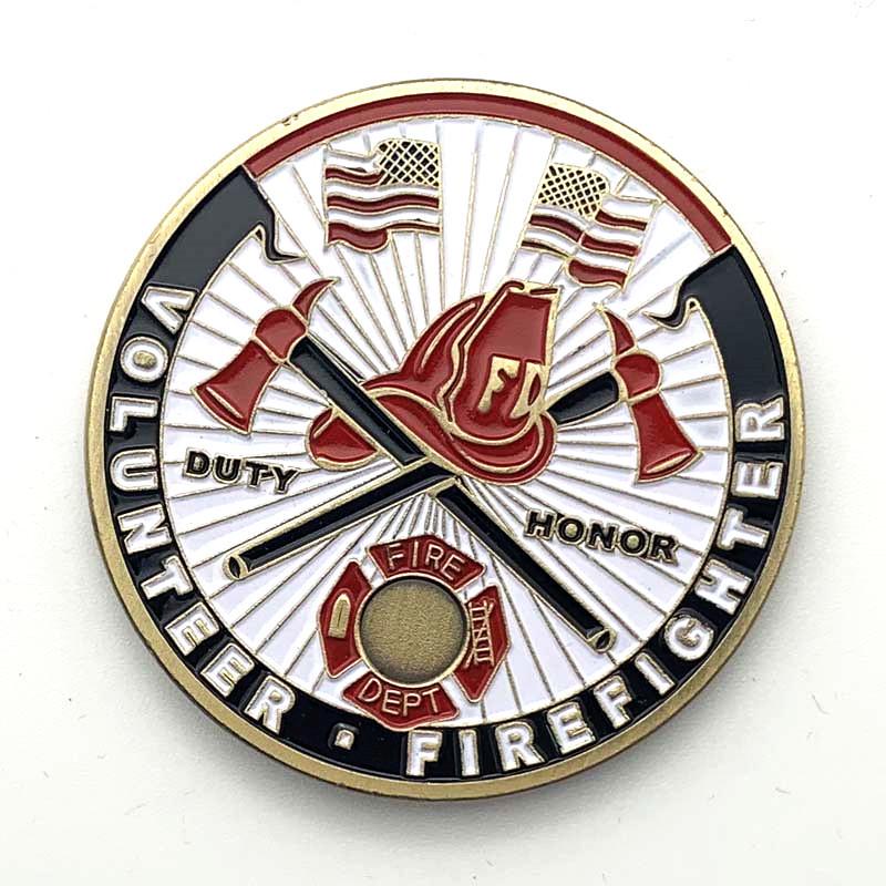 

American Firefighters Plating Bronze Commemorative Medal Collection Coins Commemorative Coins светло-серый