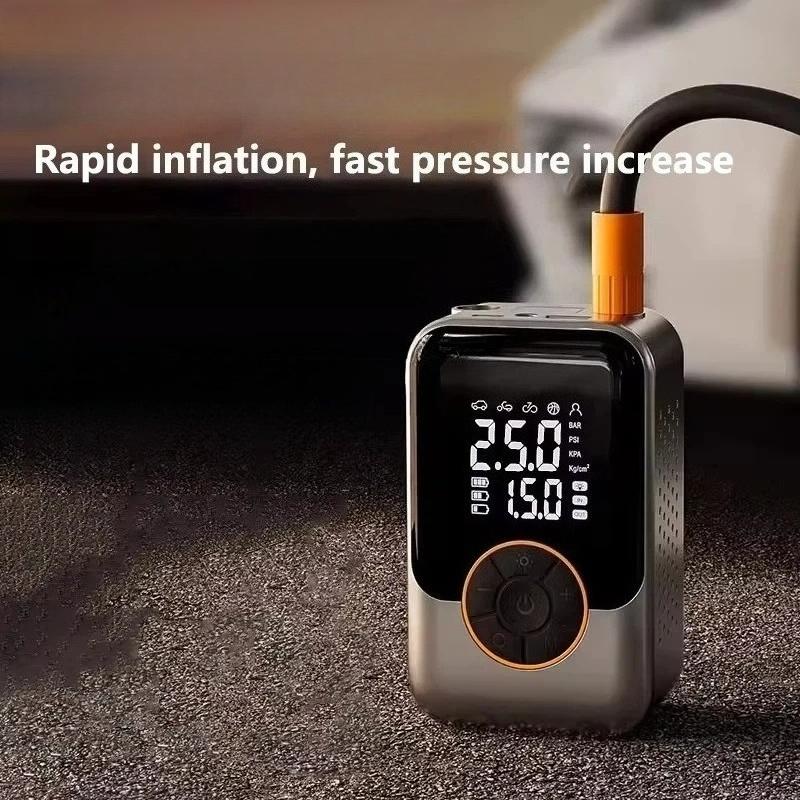 Wireless Car Tire Inflator Portable Air Pump 3000mAh Rechargeable Battery Mini Tyre Inflator for Sedan Motorcycle Bicycle