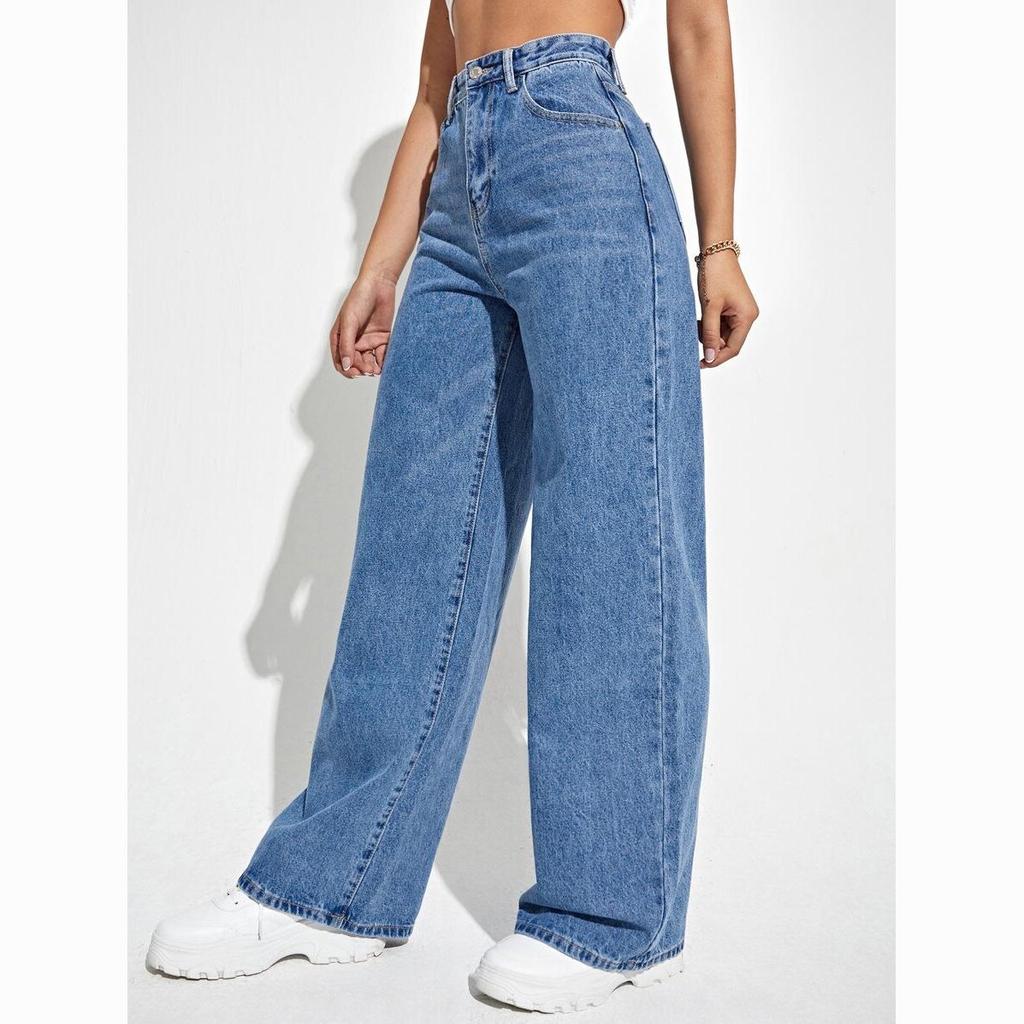Jeans Rétro Évasés Taille Haute Chic pour Femme