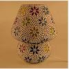 Kuppelförmige Tischlampe aus Glas im Mosaik-Stil, mehrfarbig, für Wohnzimmer, Schlafzimmer, Schreibtisch, 1 Stück