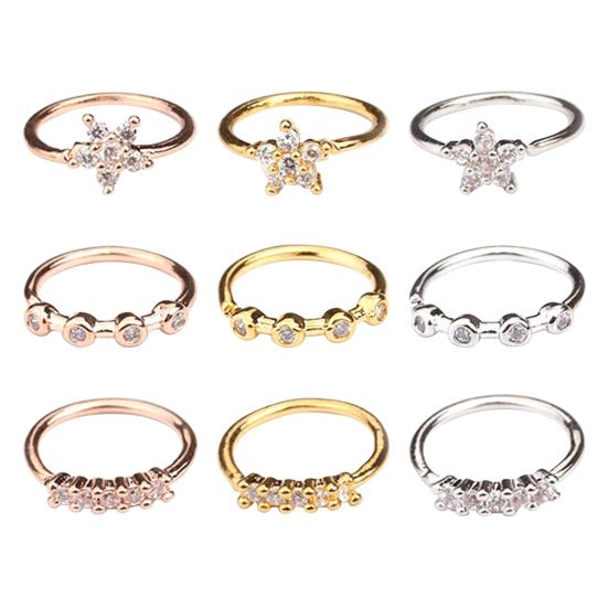 Exquisite Nose Piercing All-match Copper Creative Cartilage Tragus Nose Ring for Women