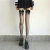 Sexy Overknee Black Long Socks Women Sweet Girls Lolita Bowknot Thigh High Fishnet Stockings Gothic Punk Lace Mesh Legging