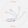 ABS Shell Mini LED Book Light 3 Color Study Lamp 360° Flip Eye Protection Lamp  Study Use