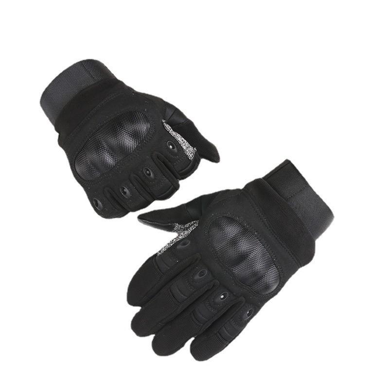 Tactical Gloves Full Finger Touch Screen Carbon Fiber Shell Joint Protection Non-slip and Anti-cut Men's Outdoor Fitness Riding Half Finger Gloves