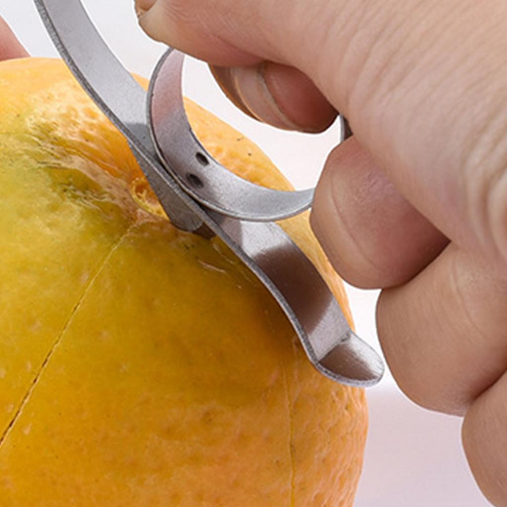 Orange Peeler Stainless Steel Ring Shape Versatile Portable Citrus Peeler Kitchen Supplies S