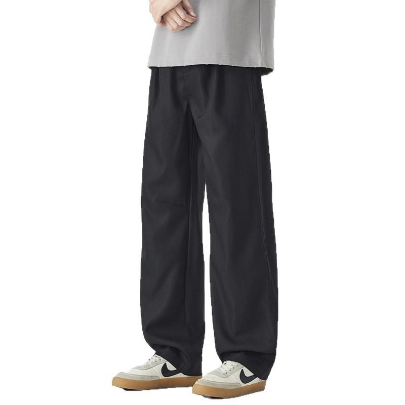 Spring New Old Money Wind Light Business Pants Men's Trendy Brand Versatile Loose Wide Leg Straight Casual Pants