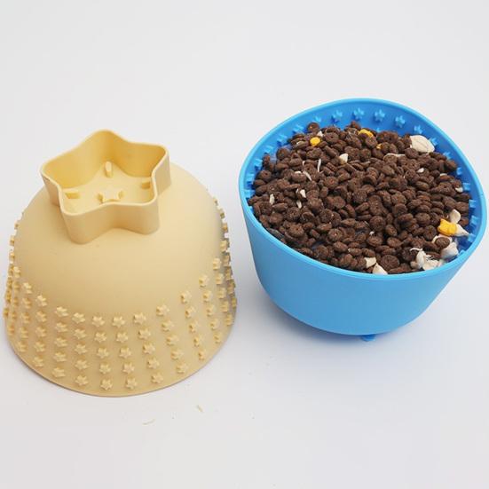 Silicone Pet Slow Feeder Bowl Anti-Choking Non-slip Easy Clean Slow Down Eating Food Bowl for Small Medium Large Breed Dogs Cats