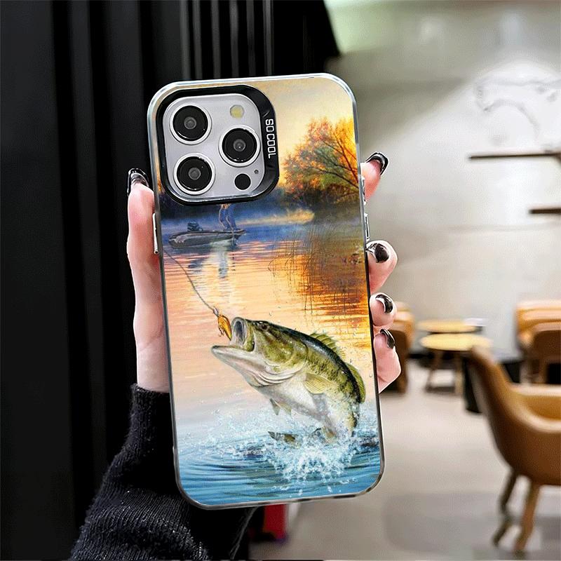 Hunting Fishing Man Shockproof Phone Case for iPhone 17 Air 16 16E 15 Pro Max 14 Plus 13 Mini 12 Back Cover Anti Fall Fundas